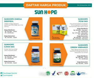 daftar harga sunhope 2023